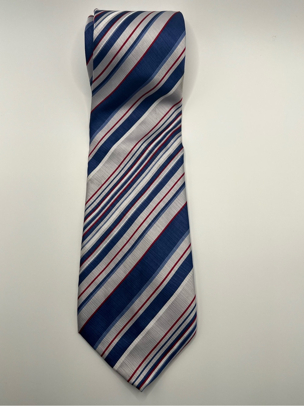 ✨017: Sestine Historic Croatian Multi Stripe Silk Tie Blue